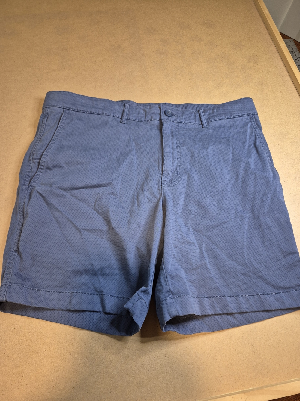 Roundtree & Yorke Men's Navy Flat Front Cotton Shorts 4546